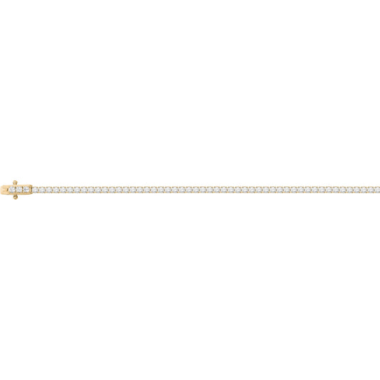Bracelet tennis femme plaqué or jaune zirconia 17 cm