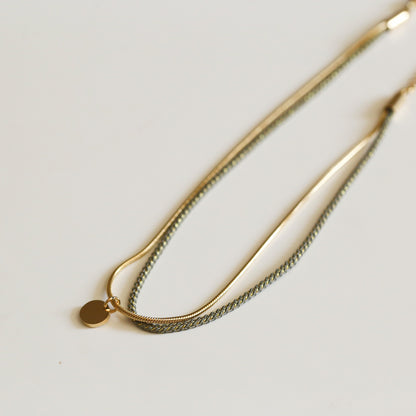 BRACELET FEMME PAILLETE   OLIVE