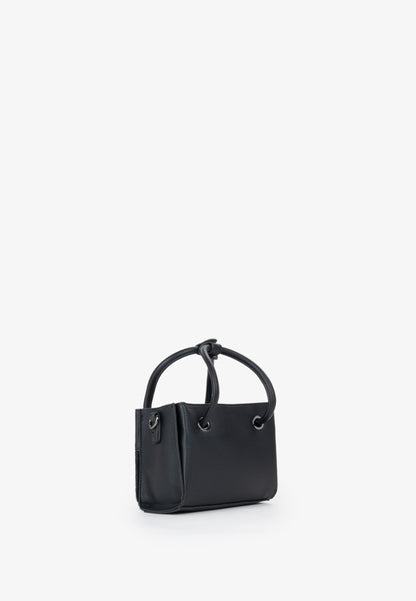 Sac à main femme noir bimatière bandoulière logo