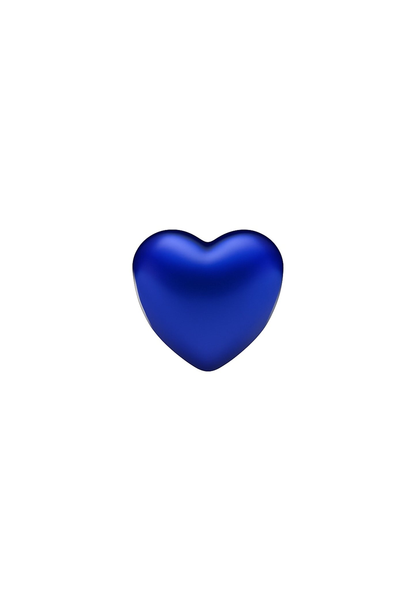 Charm cœur bleu en argent 925 et émail