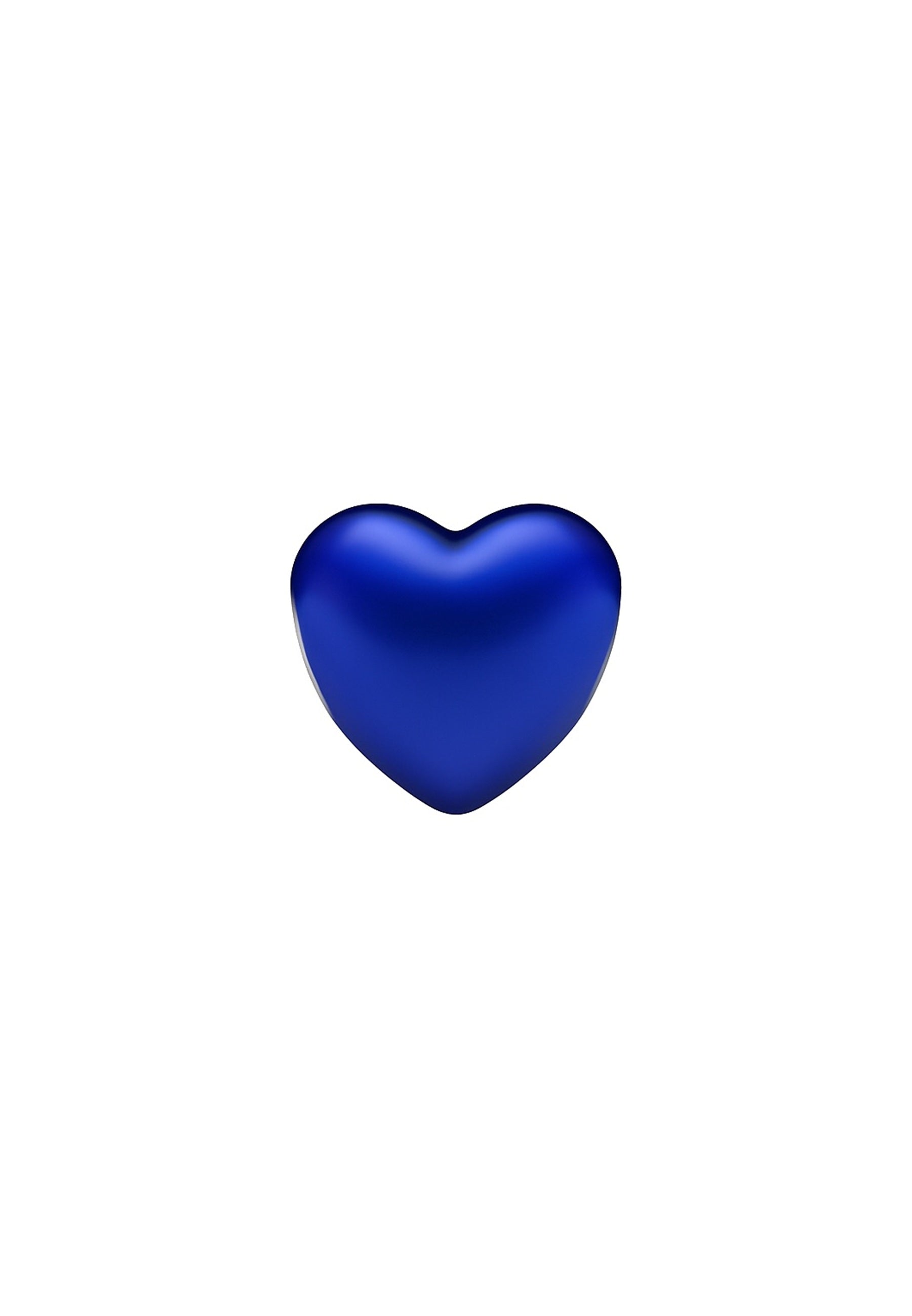 Charm cœur bleu en argent 925 et émail