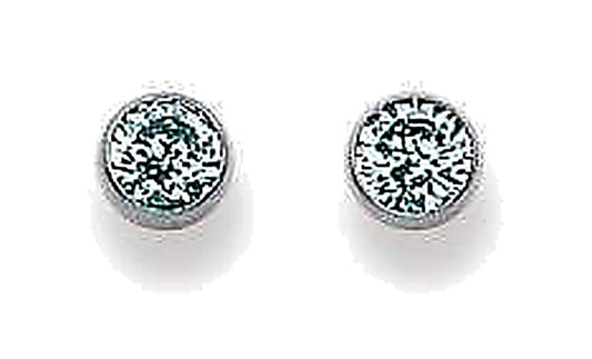 Clous d'oreilles femme or blanc 18 carats zirconia