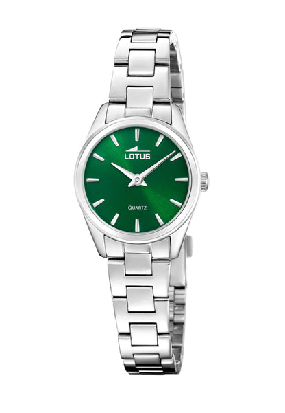 MONTRE FEMME TOGETHER AVEC CADRAN VERT ET BRACELET EN ACIER