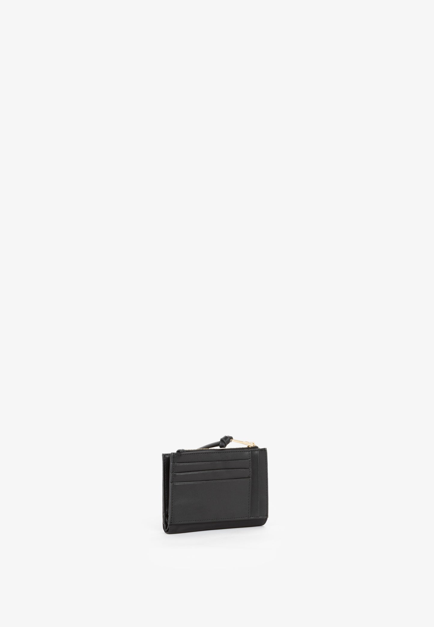 Porte-monnaie femme noir zippé avec porte-cartes Valentino