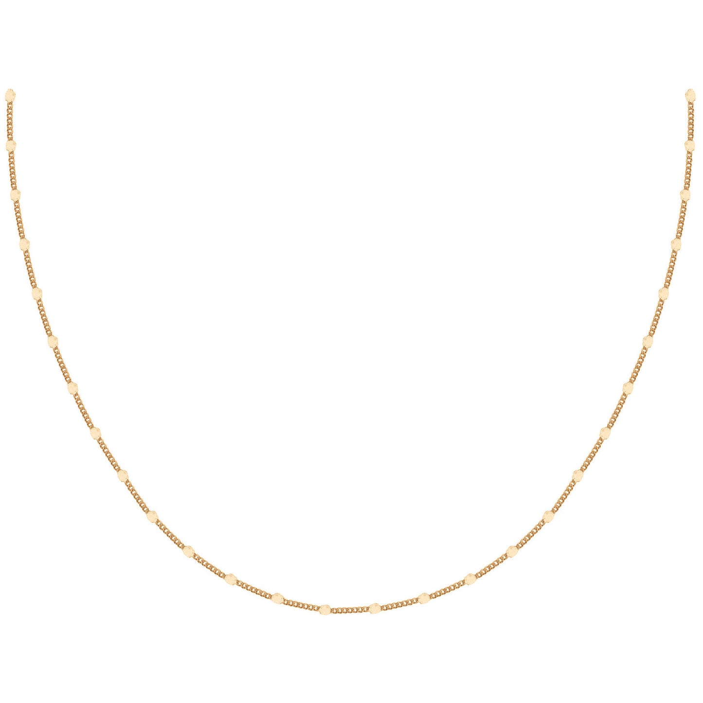 Collier femme plaqué or jaune chaîne satellite 42 cm