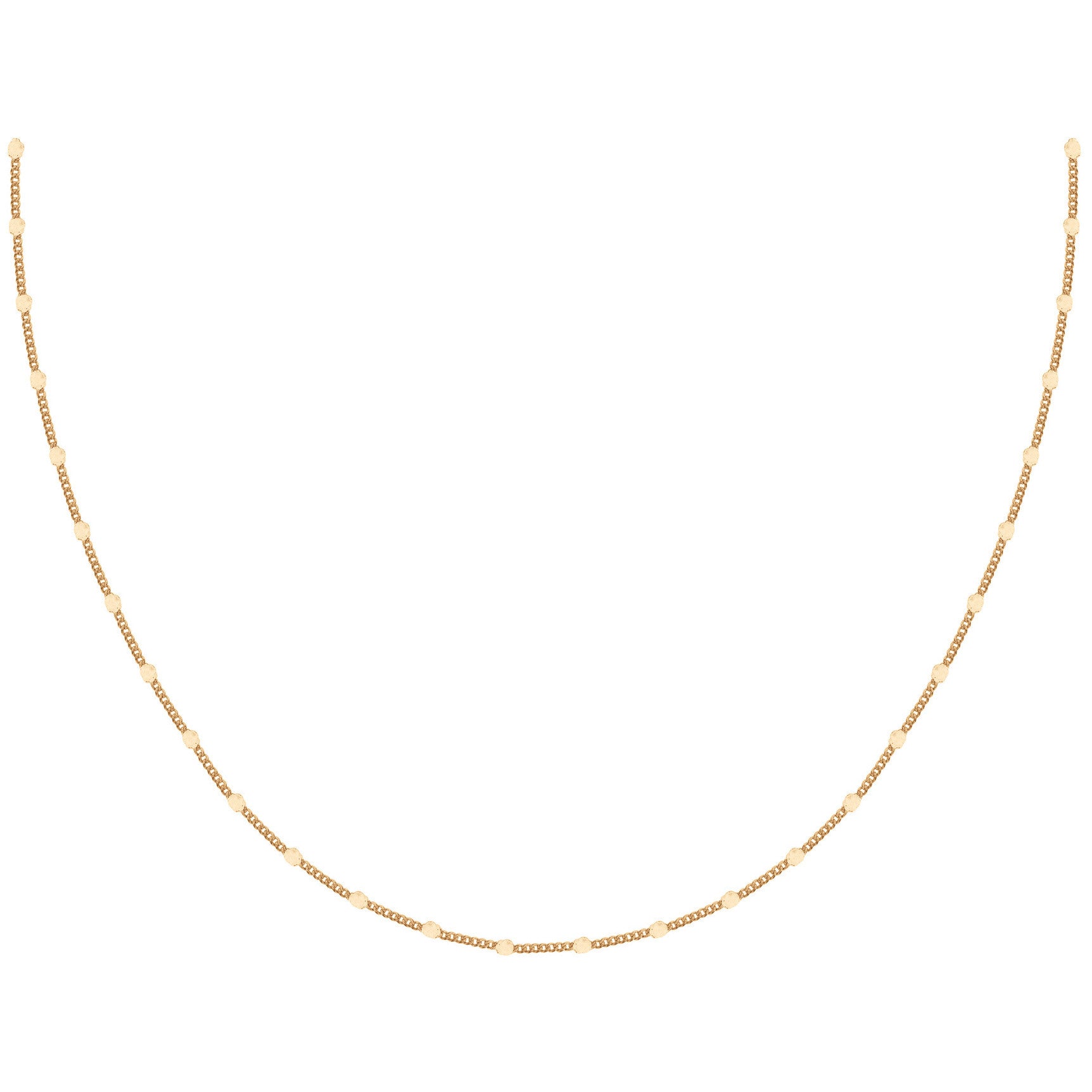 Collier femme plaqué or jaune chaîne satellite 42 cm