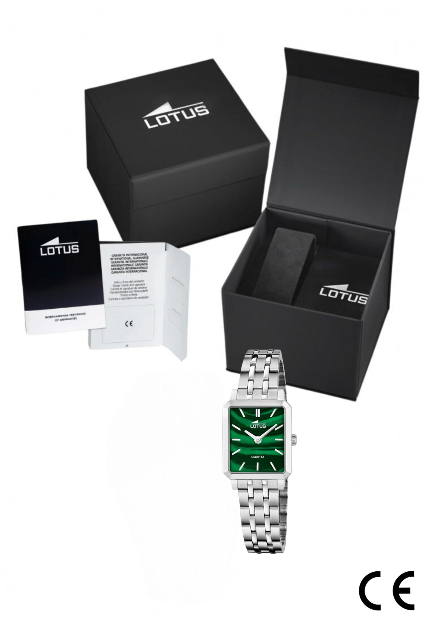 MONTRE FEMME TOGETHER AVEC CADRAN VERT ET BRACELET EN ACIER