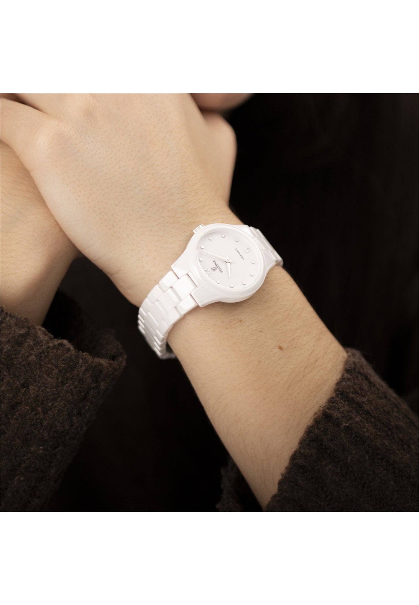 MONTRE FEMME CERAMIQUE, BLANCHE