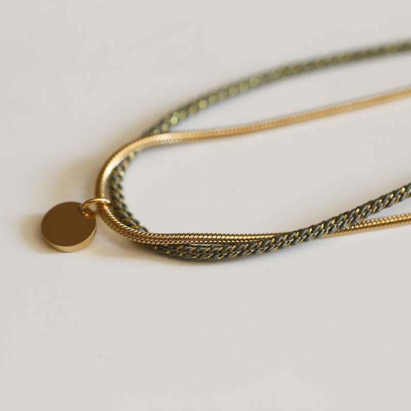 BRACELET FEMME PAILLETE   OLIVE