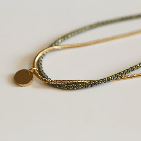 BRACELET FEMME PAILLETE   OLIVE