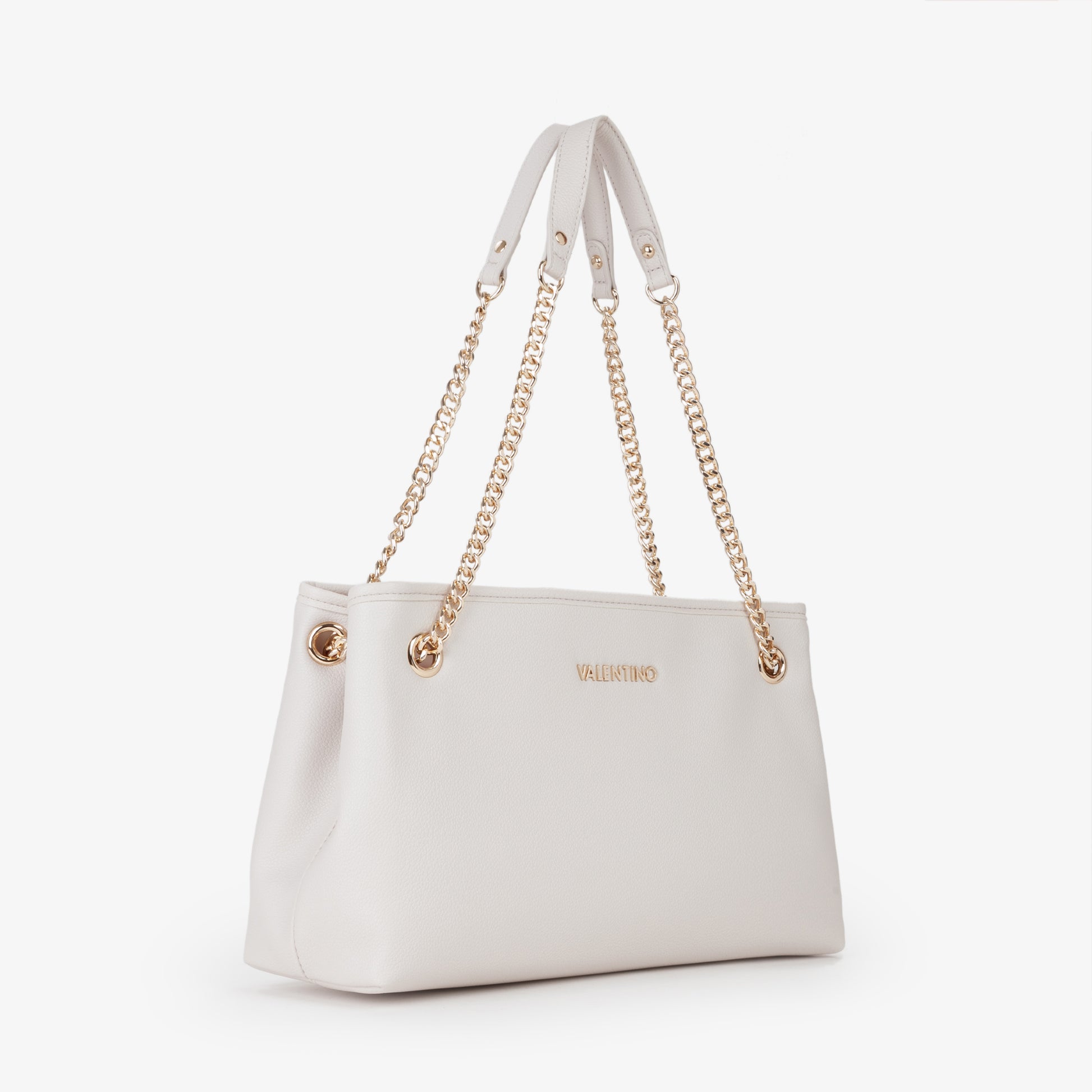 Sac à main femme écru chaînes dorées style élégant