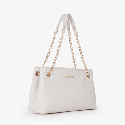 Sac à main femme écru chaînes dorées style élégant