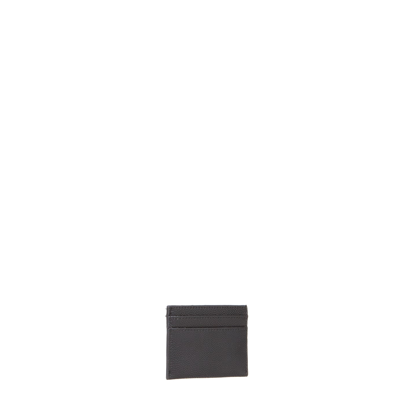 Porte-carte femme cuir grainé noir logo blanc élégant