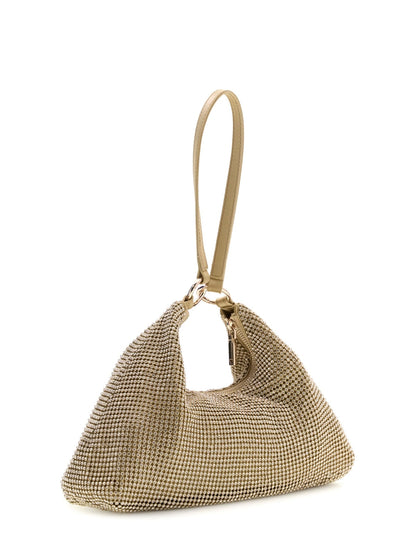 SAC À POIGNETTE ET BANDOULIÈRE À BIJOUX