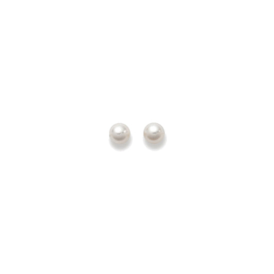 Clous d'oreilles femme or blanc 18k perle de culture eau douce