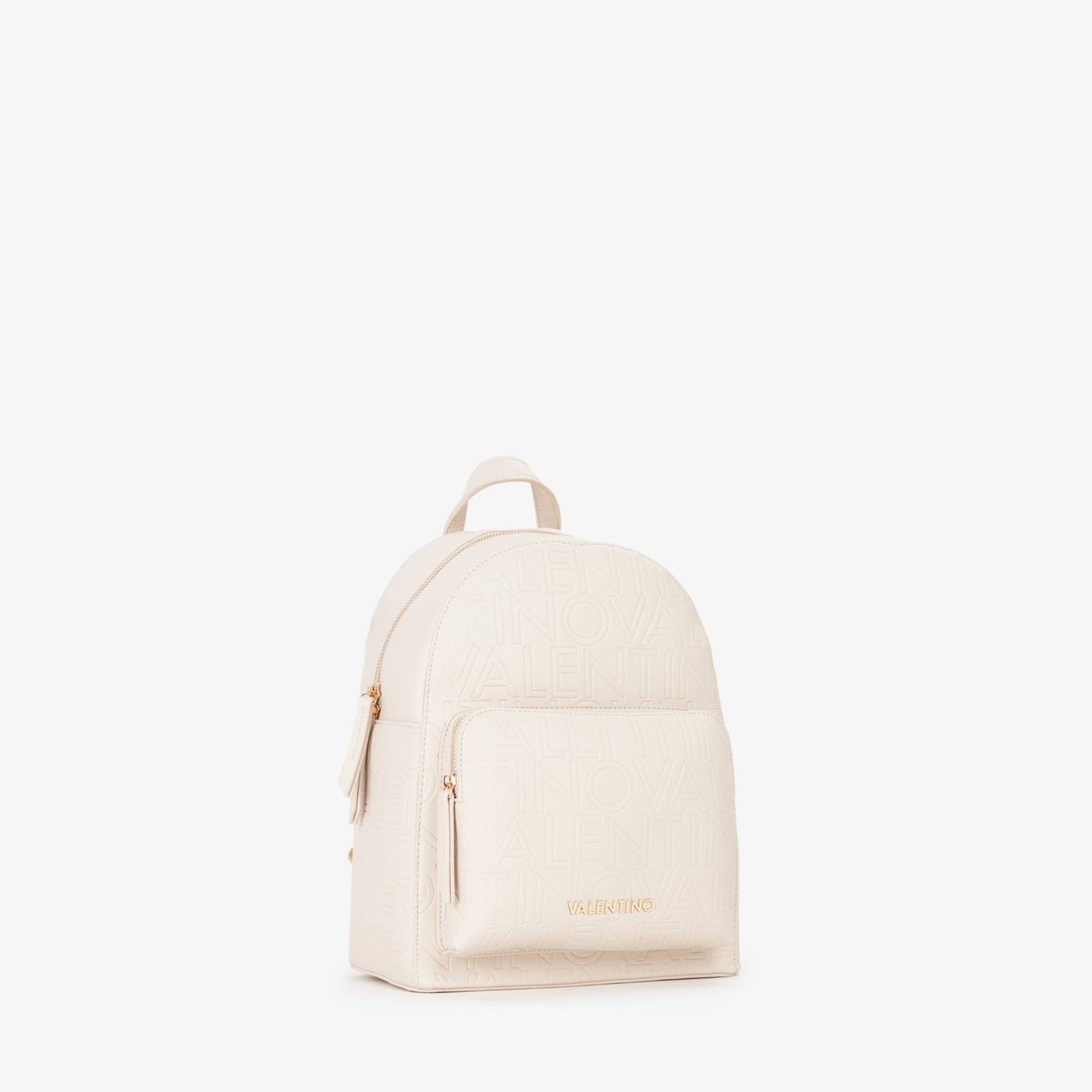 Sac à dos femme écru simili cuir monogramme gaufré