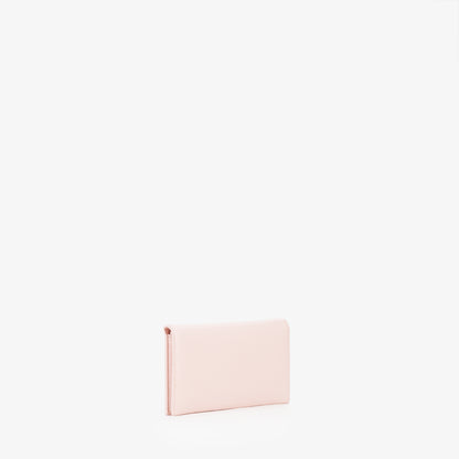 Portefeuille femme rose poudré logo doré fin et élégant