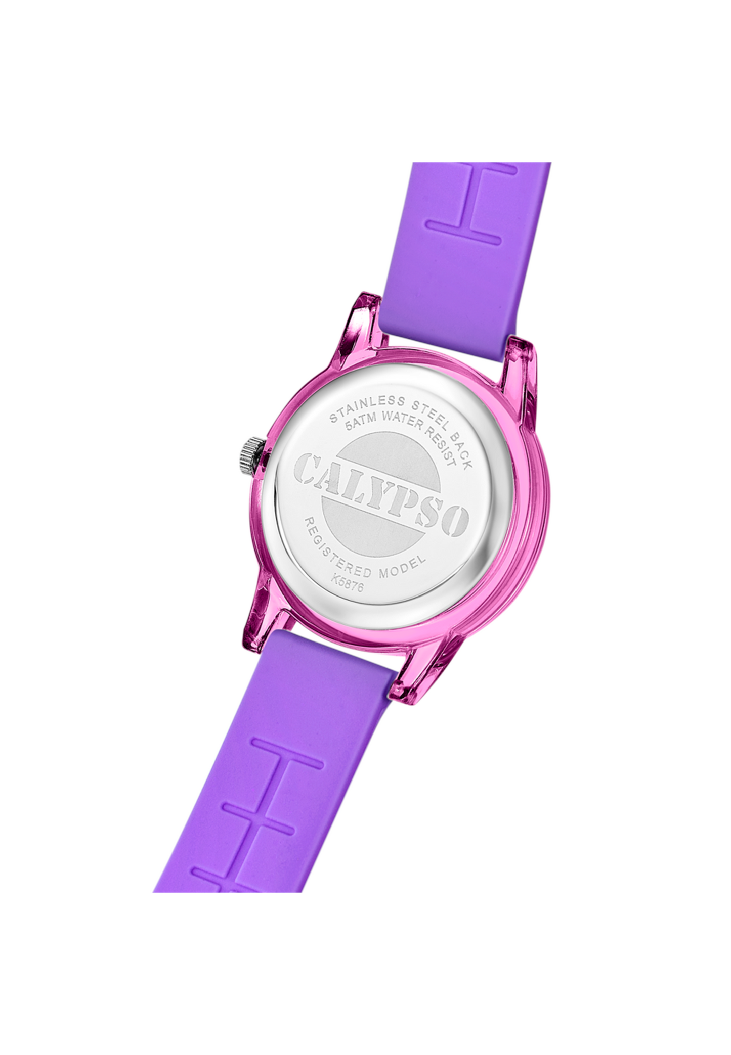 MONTRE VIOLET, BRACELET CAOUTCHOUC, FILLE