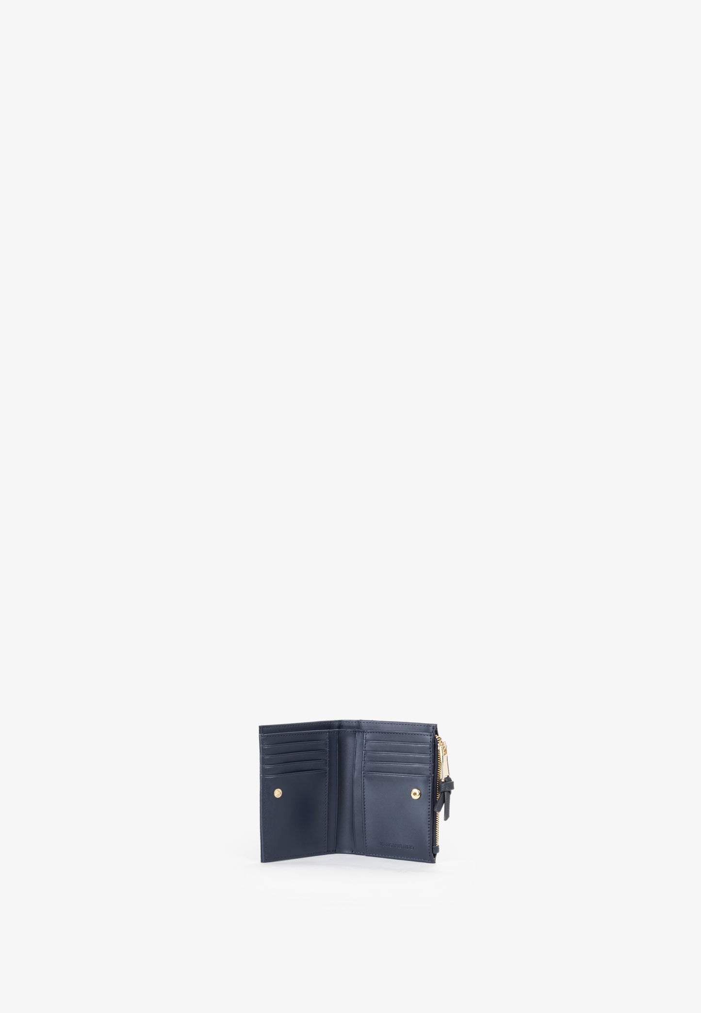 Porte-monnaie femme bleu marine zippé avec porte-cartes