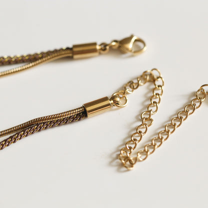 BRACELET FEMME PAILLETE   MARRON GLACE