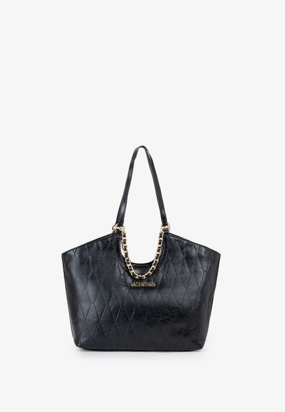 Sac à main femme noir matelassé chaîne dorée