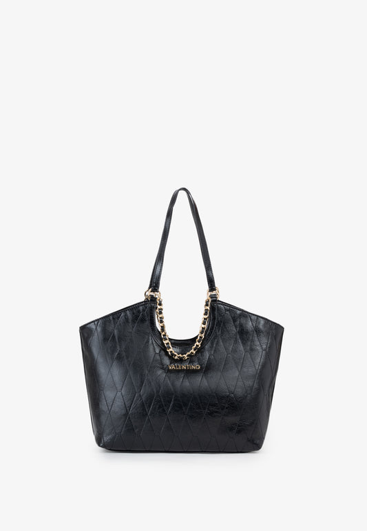 Sac à main femme noir matelassé chaîne dorée