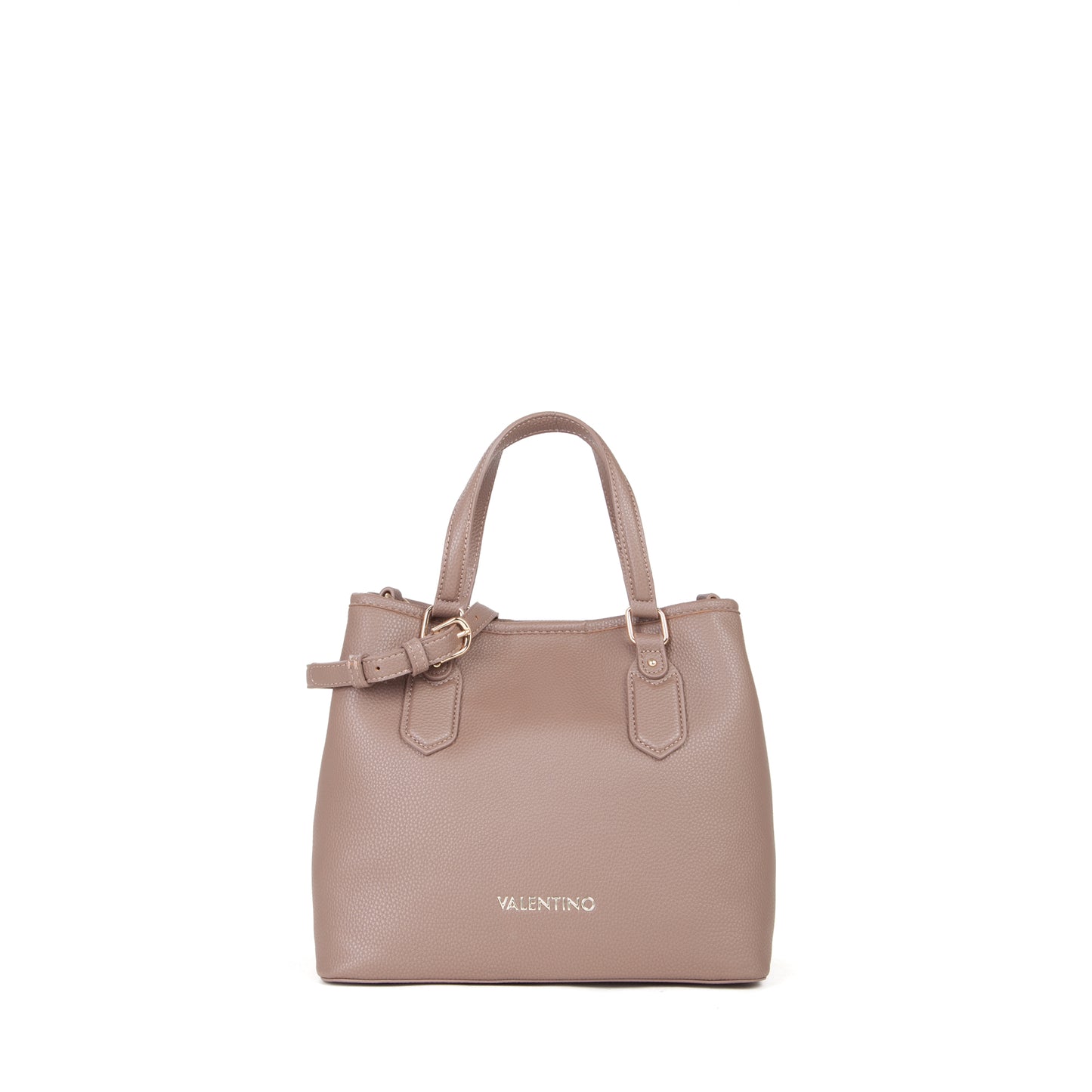 Sac à main femme taupe grainé anses doubles et bandoulière