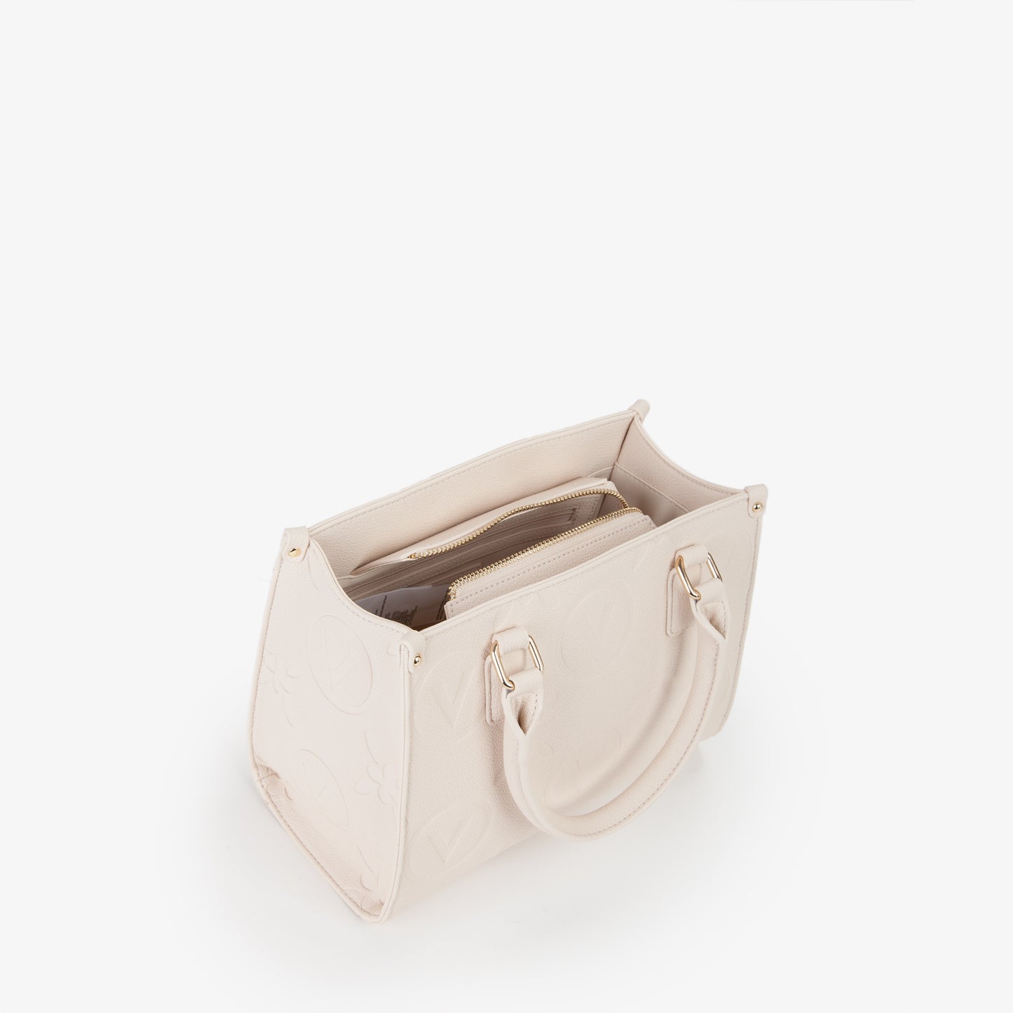 Sac à main femme écru structuré bandoulière réglable