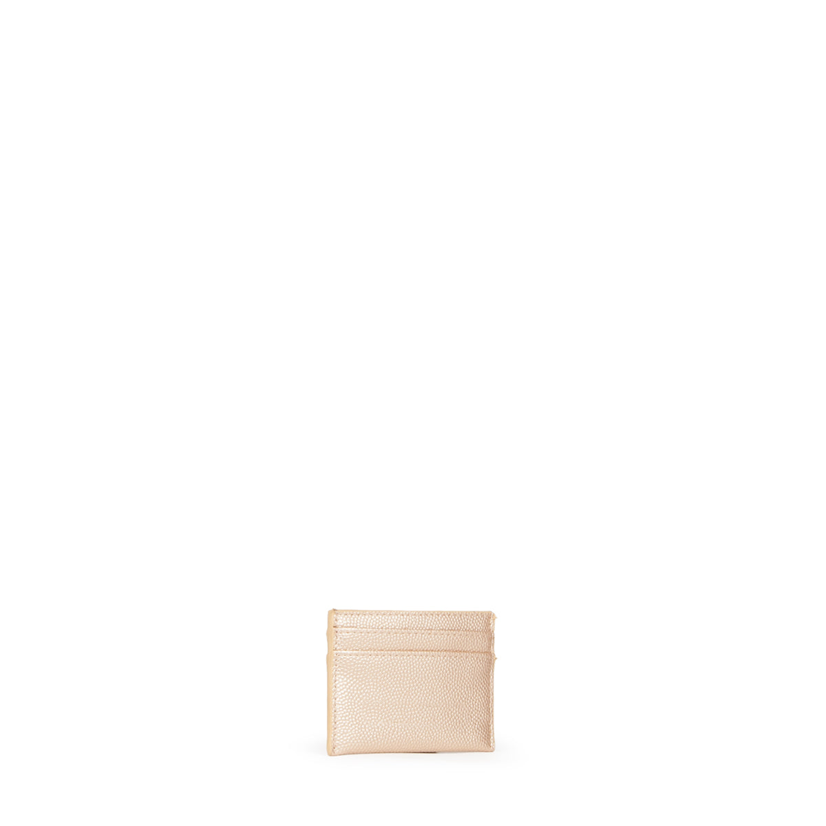 Porte-carte femme cuir grainé doré métallisé Valentino
