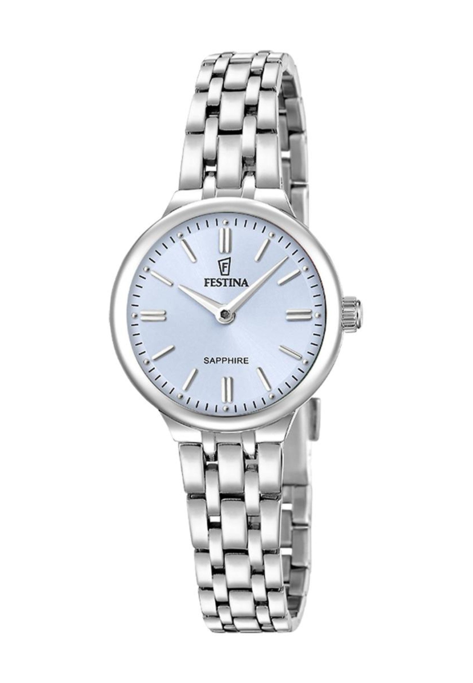 MONTRE MADEMOISELLE BLEU, BRACELET ACIER INOXYDABLE, FEMME