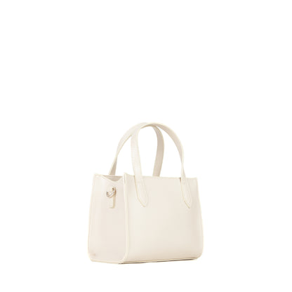 Sac à main femme beige structuré détail doré frange