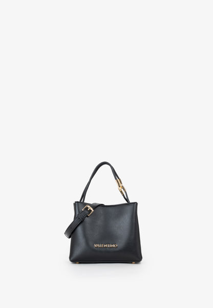 Sac main femme cuir noir poignée dorée élégant