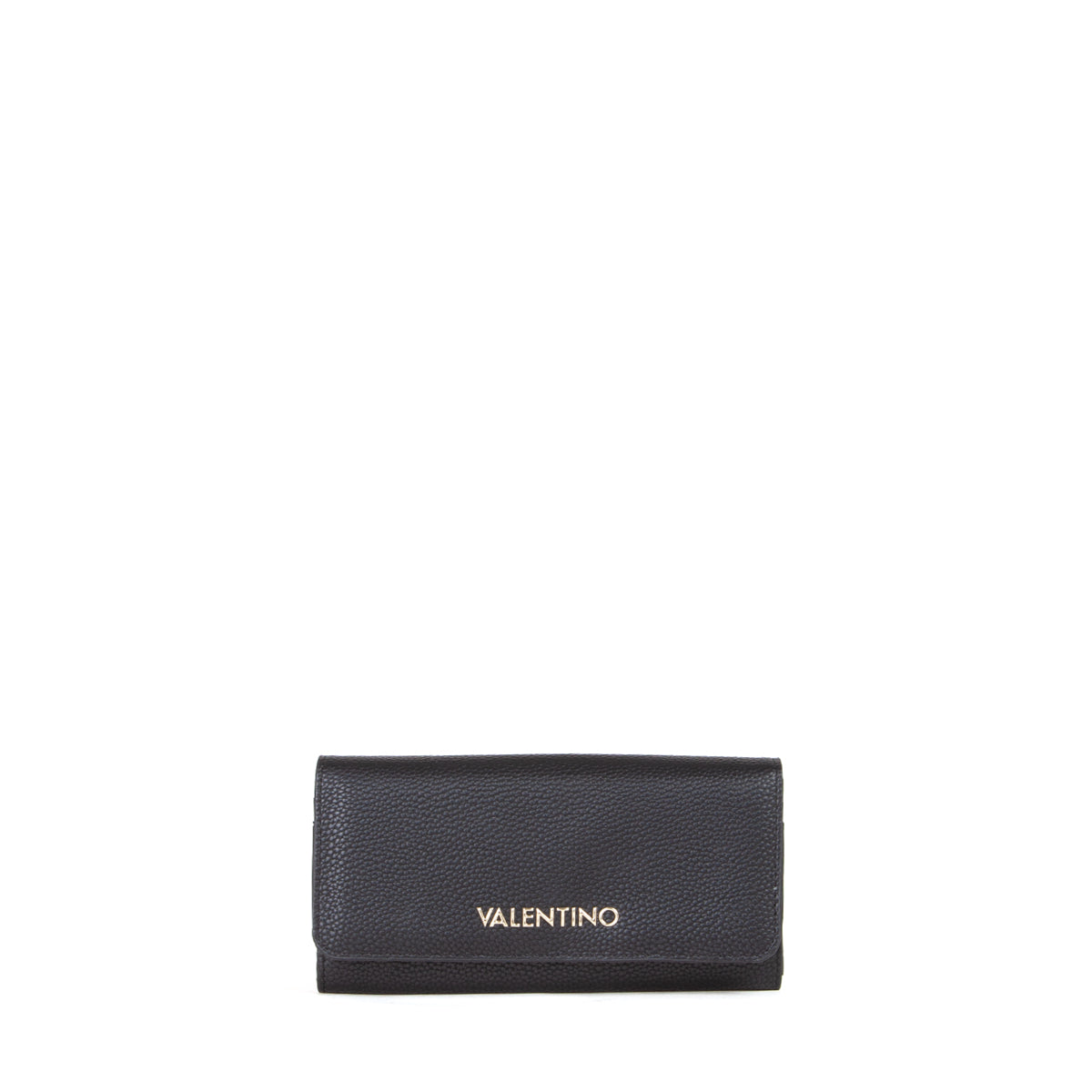 Portefeuille femme simili cuir grainé noir élégant