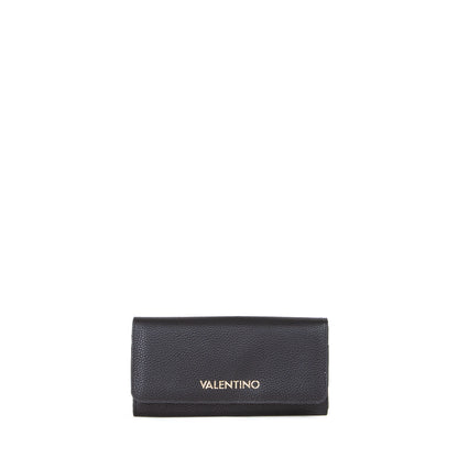 Portefeuille femme simili cuir grainé noir élégant