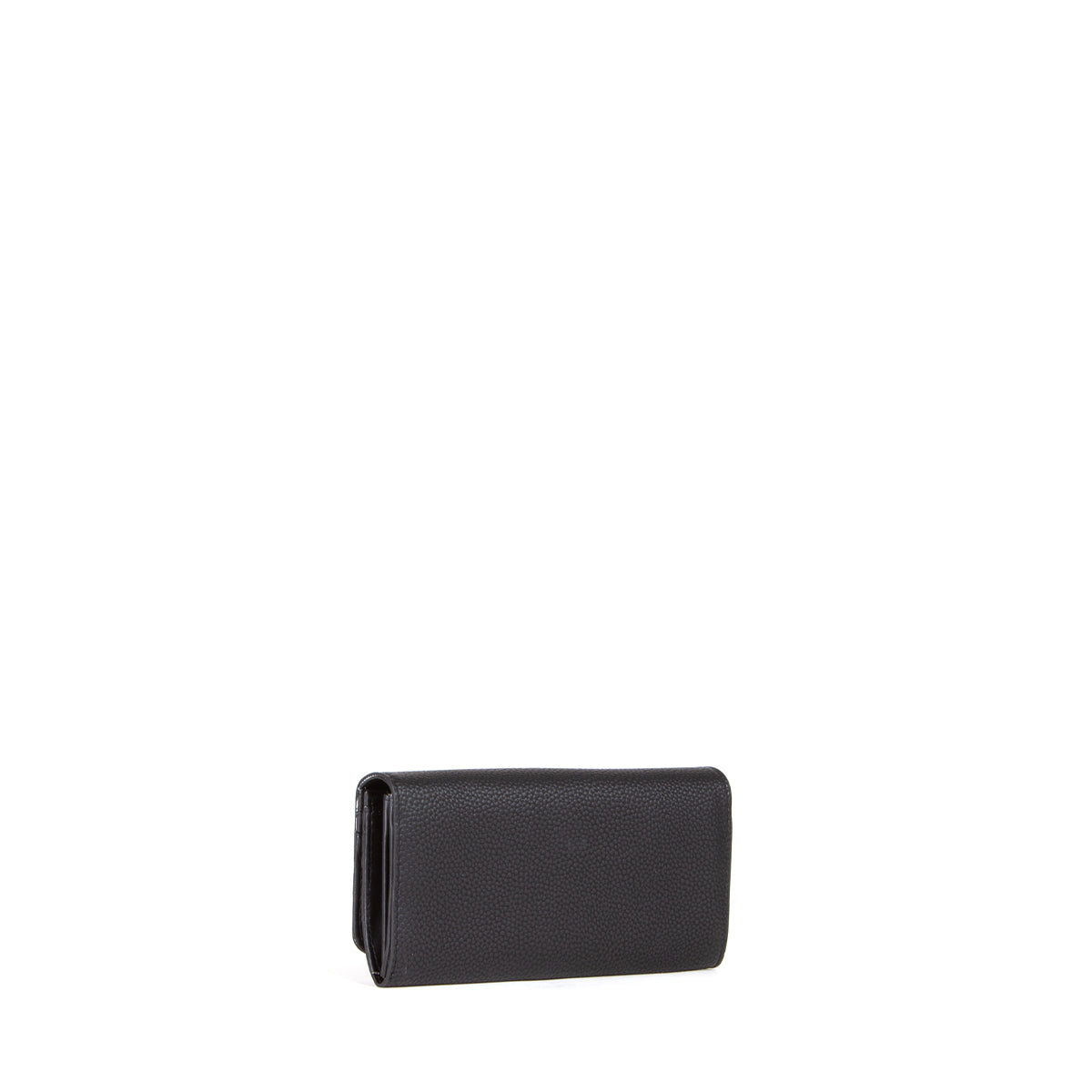 Portefeuille femme simili cuir grainé noir élégant