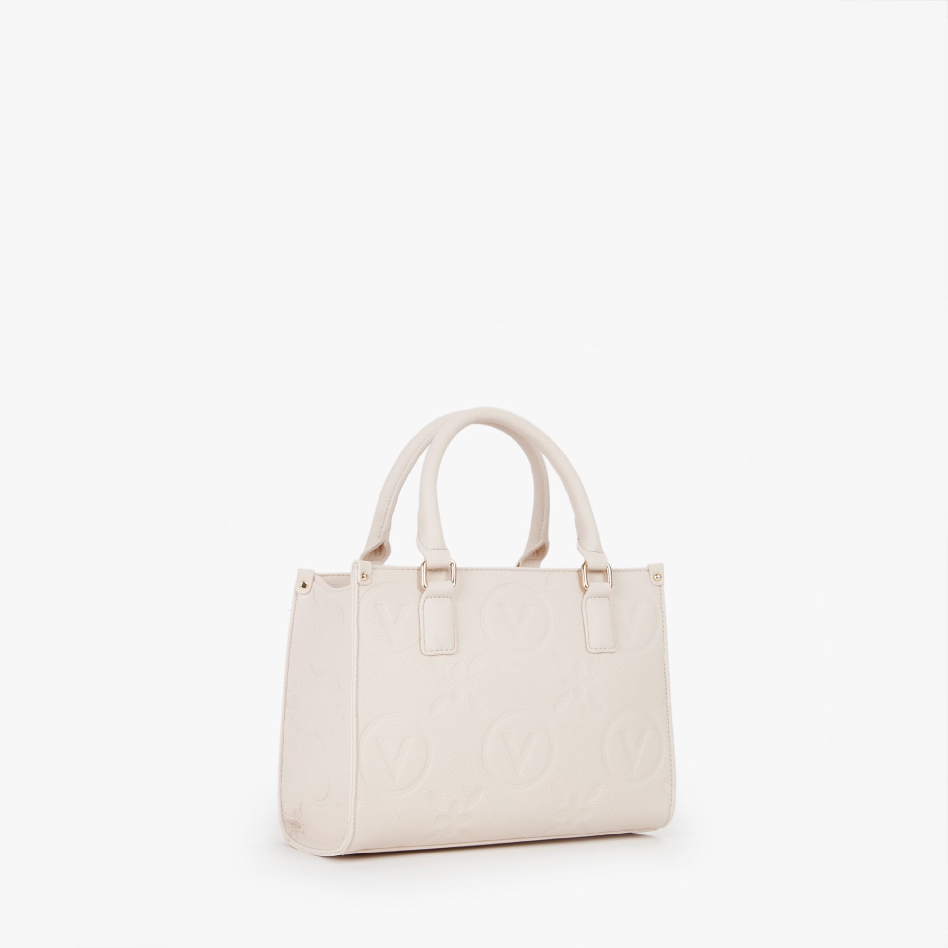 Sac à main femme écru structuré bandoulière réglable