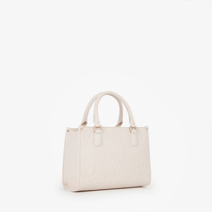 Sac à main femme écru structuré bandoulière réglable