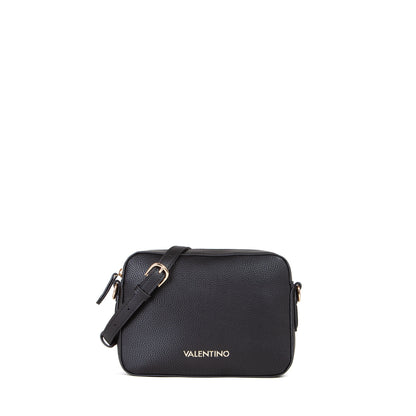 Sac bandoulière femme cuir grainé noir zippé
