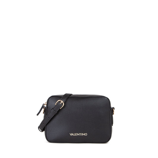 Sac bandoulière femme cuir grainé noir zippé