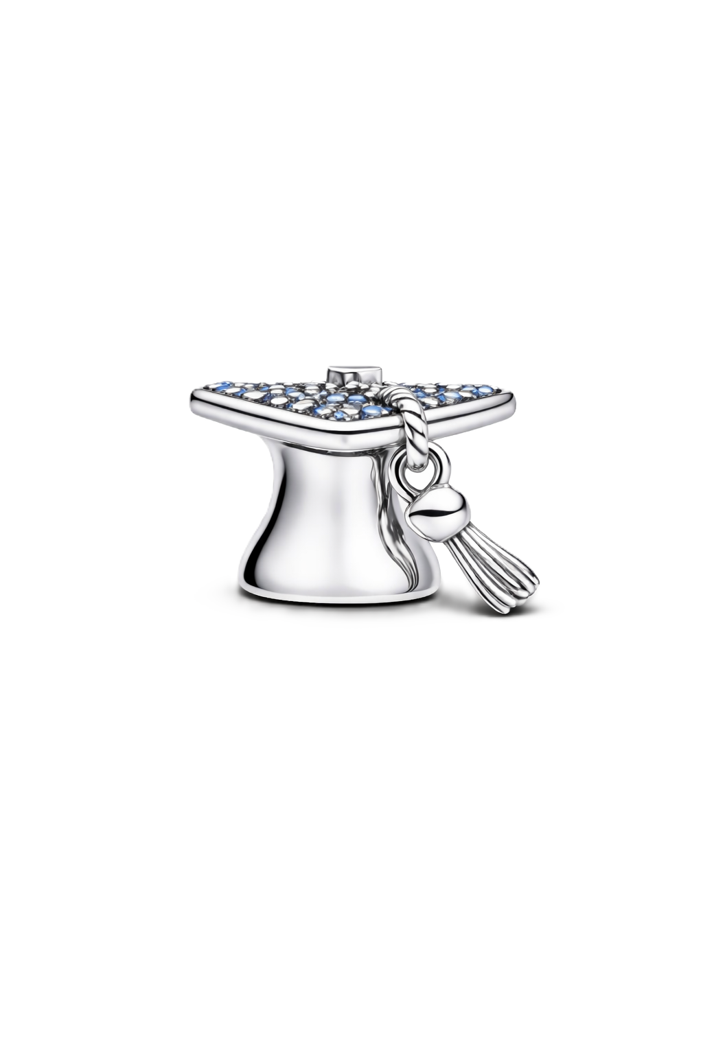 Charm de chapeau de remise de diplôme bleu scintillant 2026