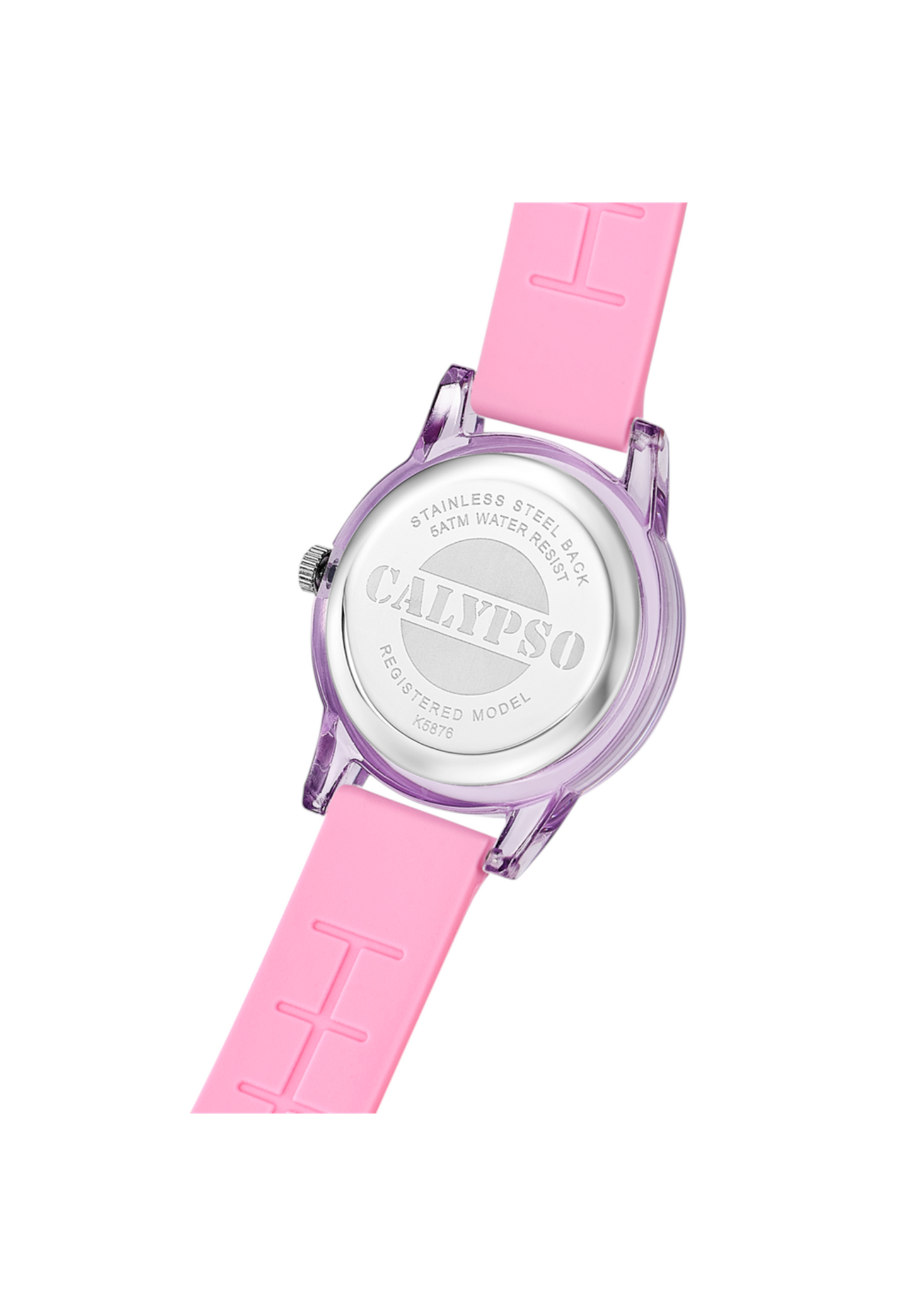MONTRE ROSE, BRACELET CAOUTCHOUC, FILLE