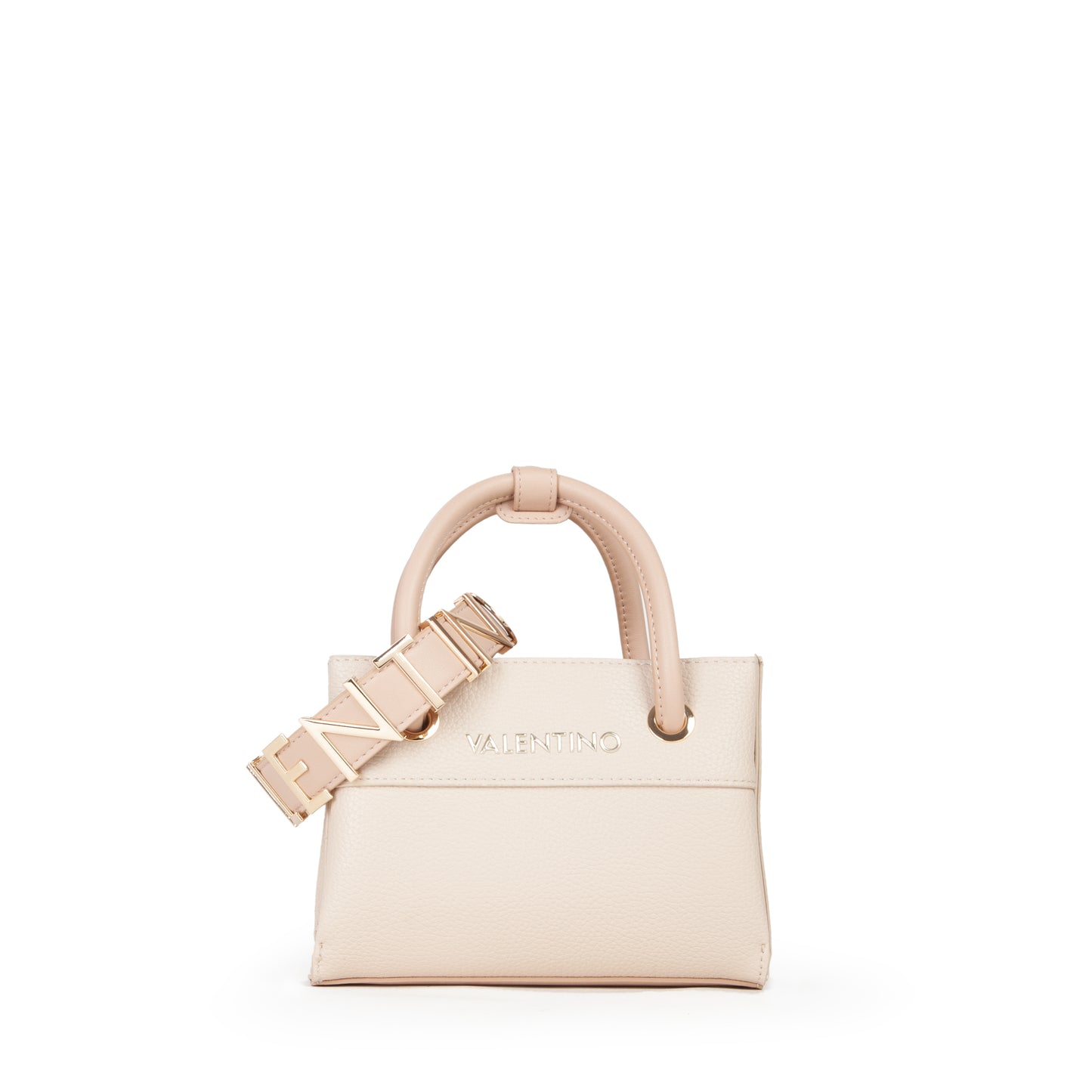 Sac à main femme écru bi-matière anse tubulaire dorée