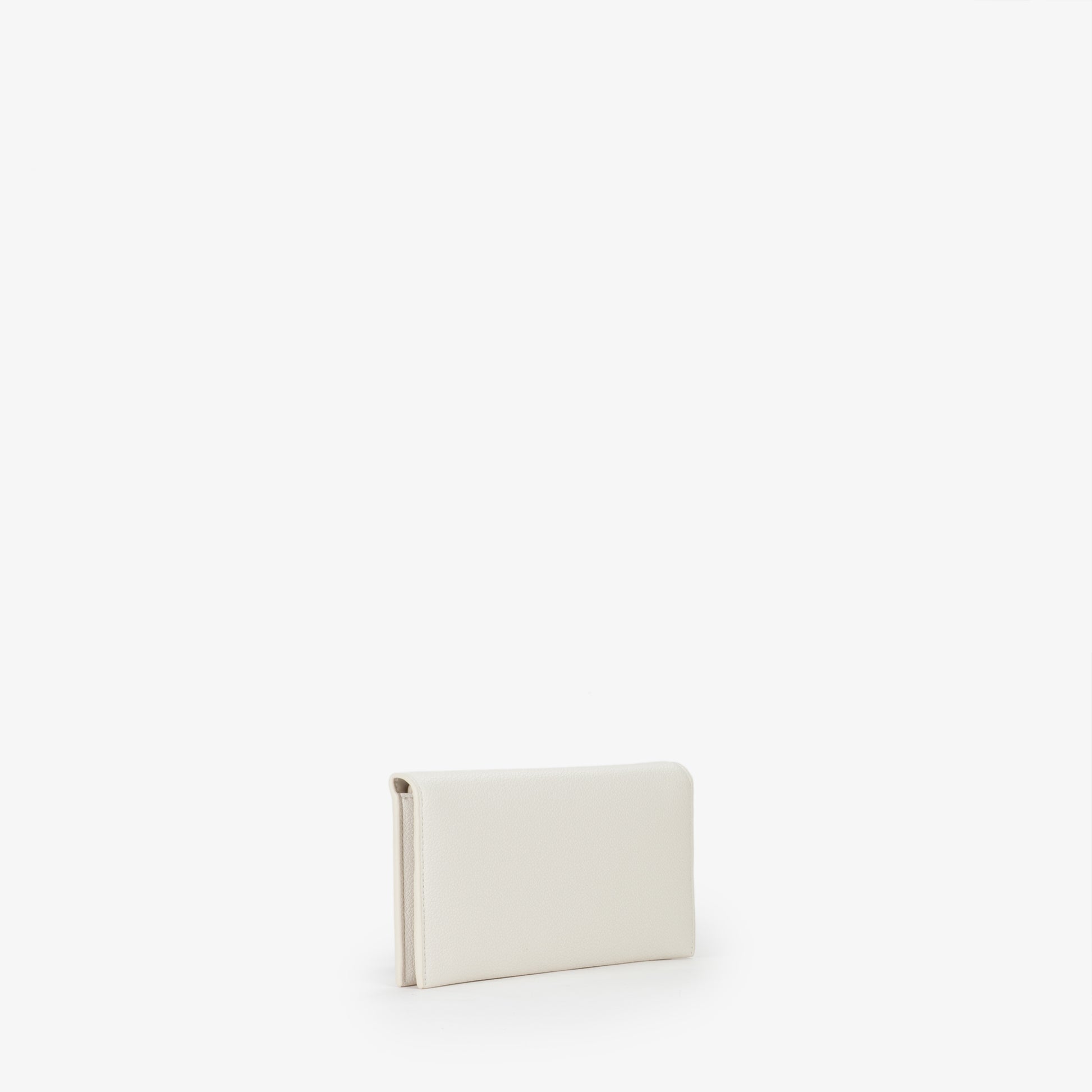 Portefeuille femme écru simili cuir format enveloppe