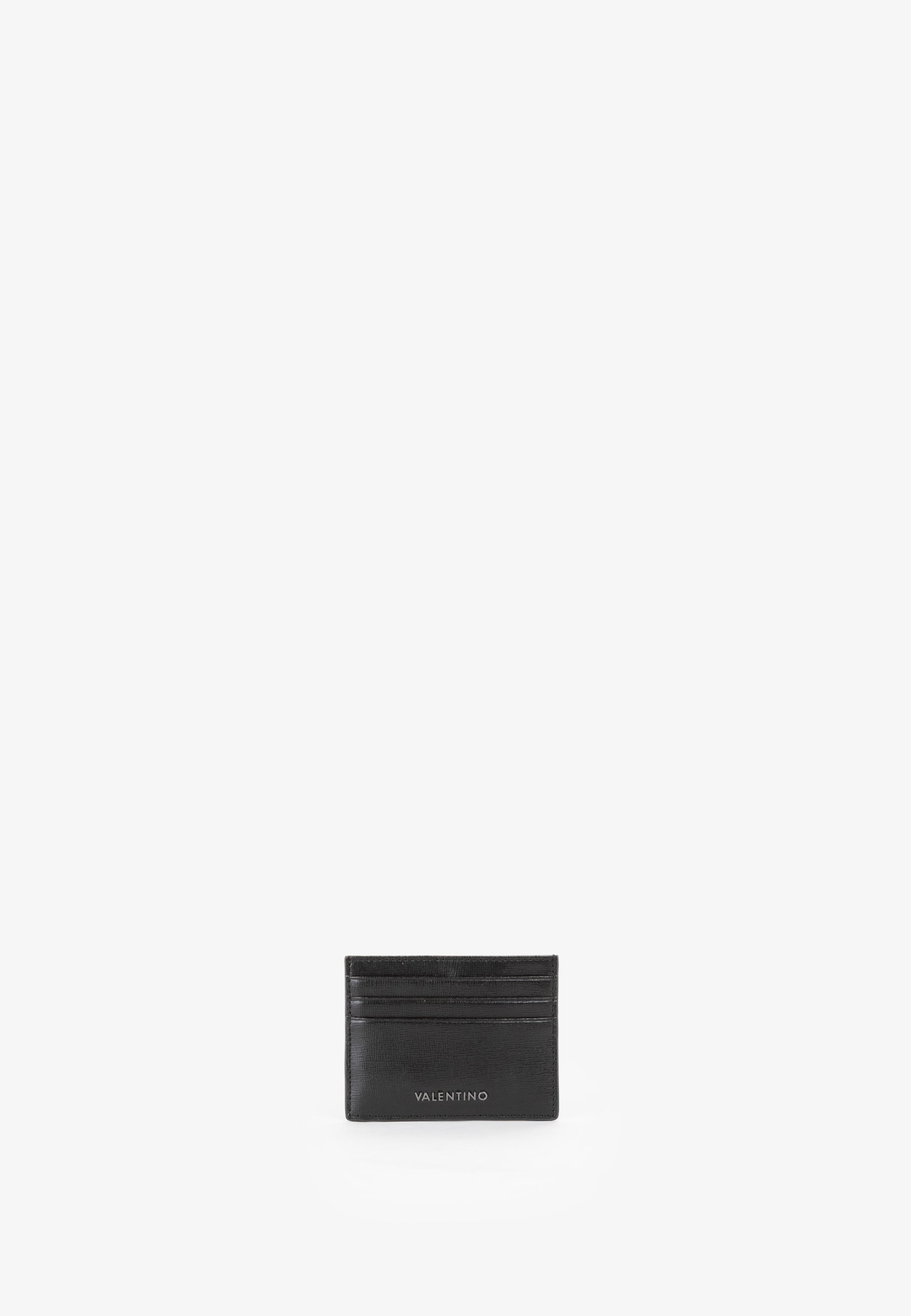 Porte-cartes homme cuir noir lisse finition élégante