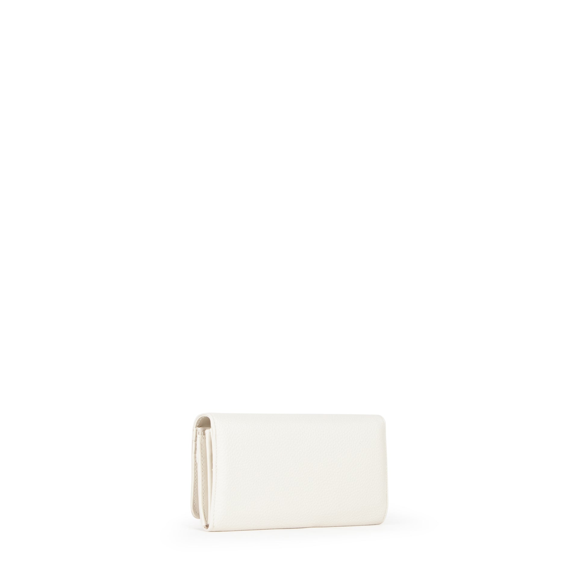 Portefeuille femme écru simili cuir fermeture rabat Valentino