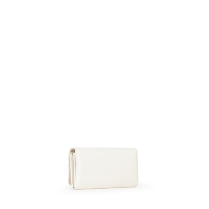 Portefeuille femme écru simili cuir fermeture rabat Valentino