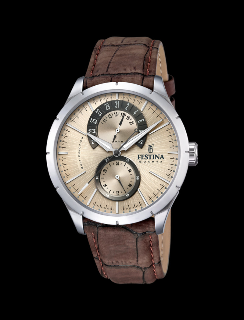 MONTRE IVORY, BRACELET CUIR, HOMME