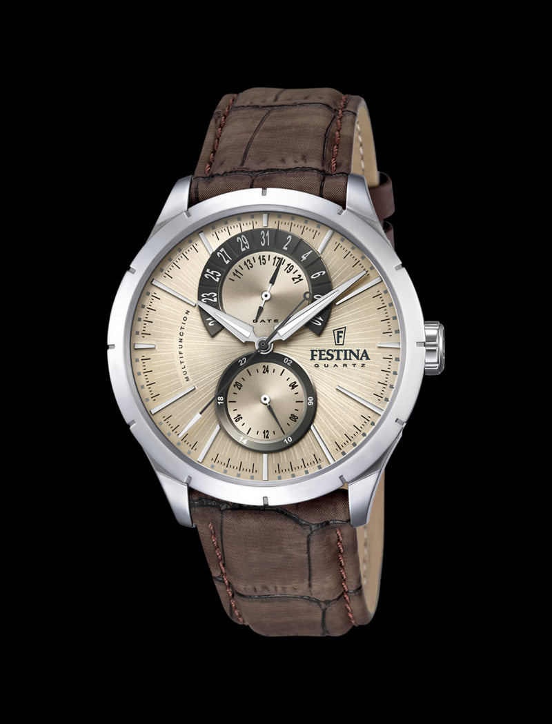 MONTRE IVORY, BRACELET CUIR, HOMME