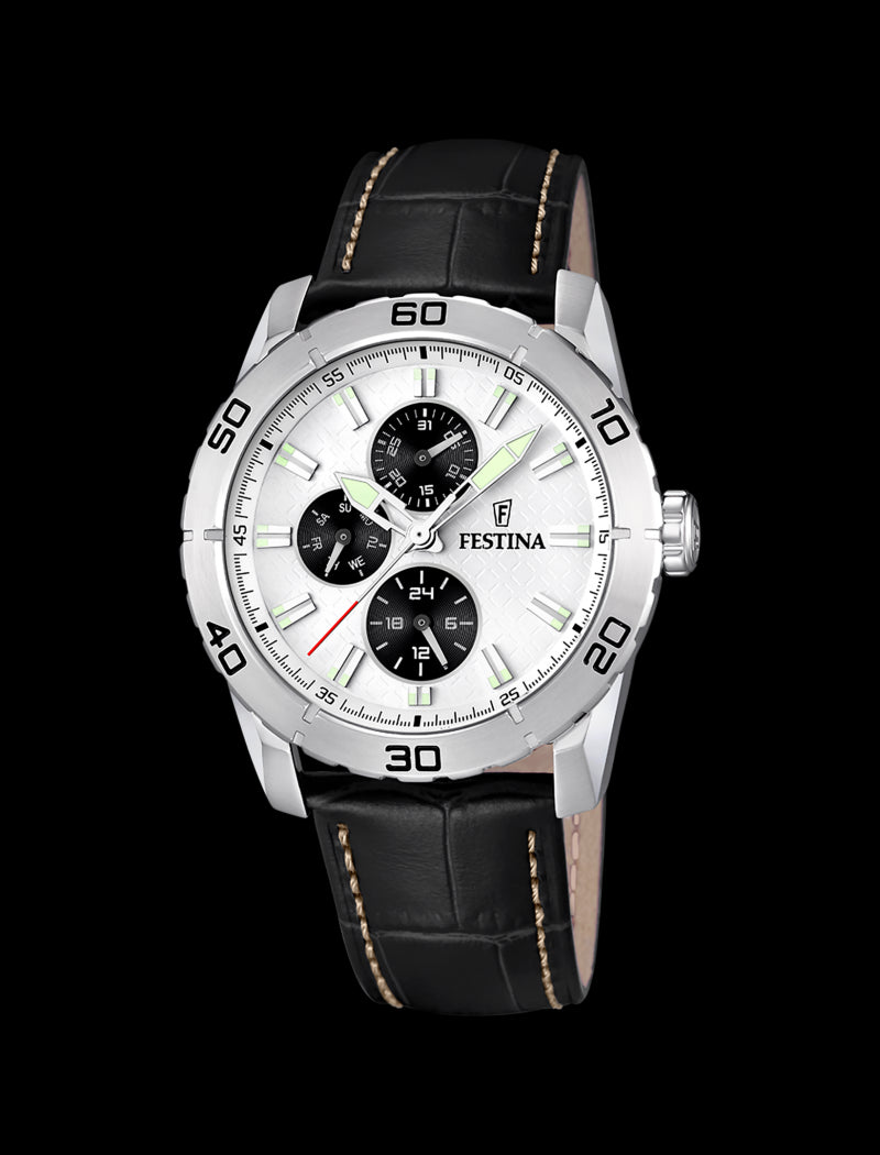 MONTRE BLANC, BRACELET CUIR, HOMME