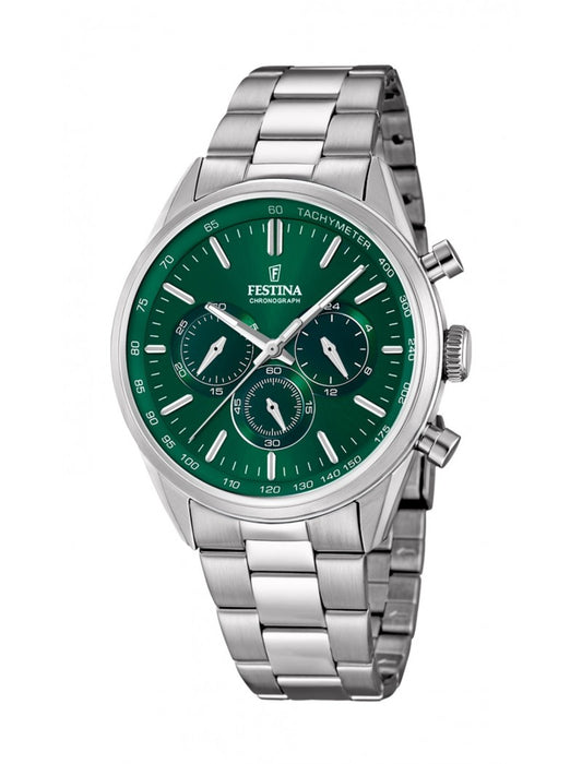 MONTRE FESTINA TIMELESS CHRONOGRAPHE R POUR HOMMES AVEC CADRAN VERT